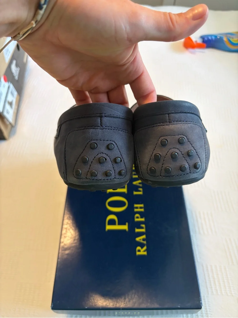 Polo Ralph Lauren navy tumbled nubuck driving loafer men’s 11.5 D